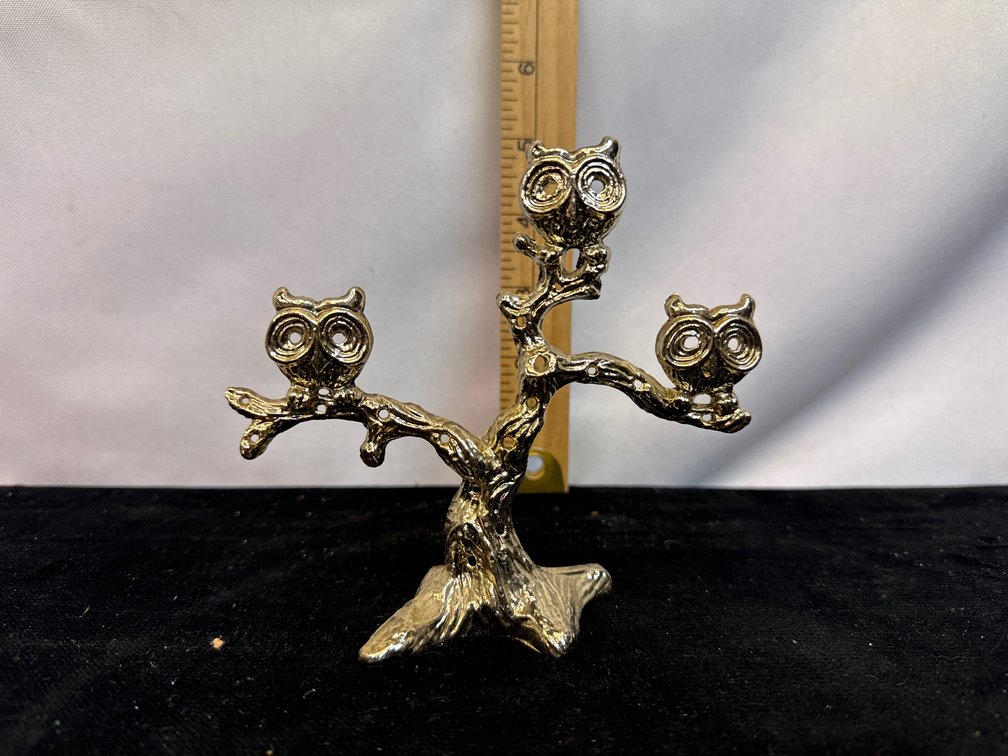 Rever Mfg. Brass Owl Earring Holder