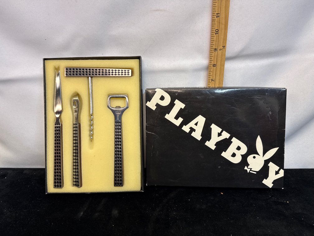 Playboy Stainless Bottle Opener Set