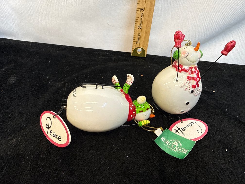 Kurts Alder Snowman Ornaments