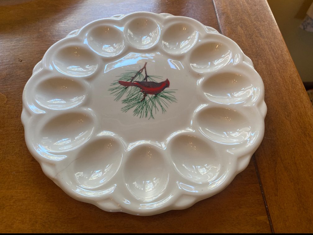 Cardinal Egg Dish