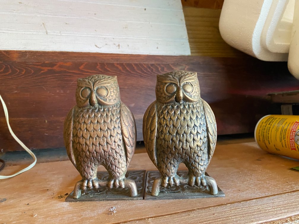 Brass Owl Bookends
