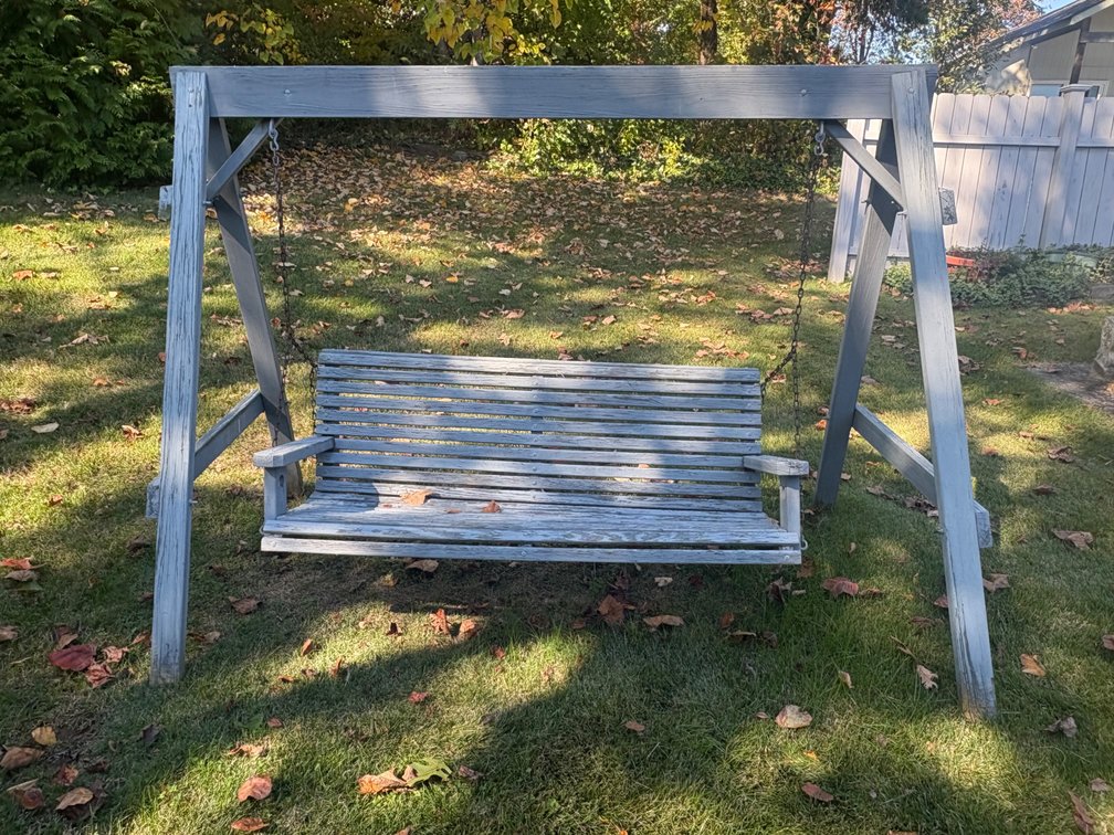 Outdoor Porch Swing w/Wooden Frame