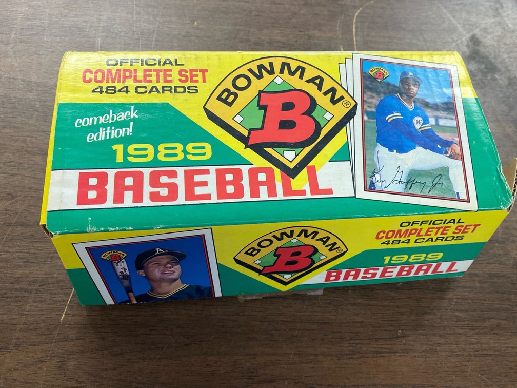 Box of Bowman Baseball Cards