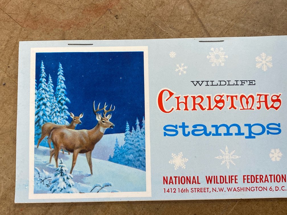 1962 Wildlife Federation Christmas Stamp Book