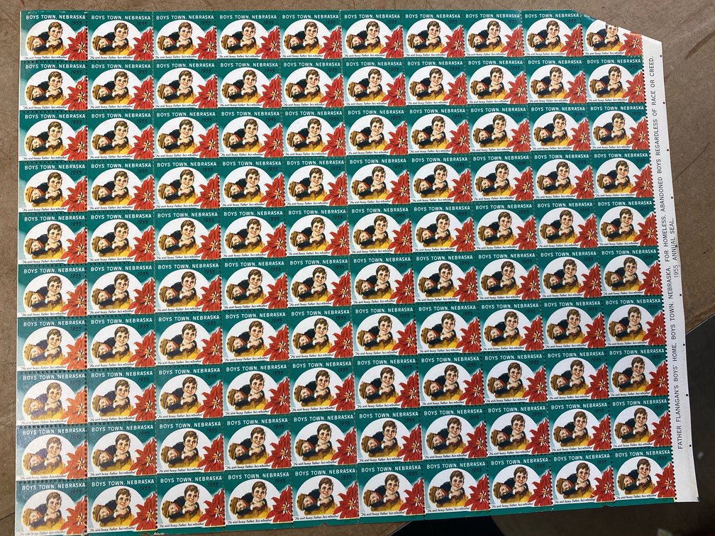 1955 Boys Town Christmas Seals (Nebraska)