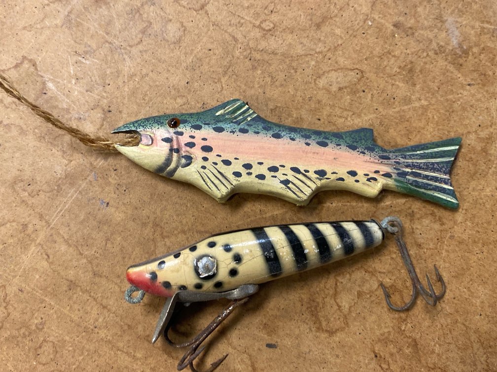 Trout Decor & Vintage Fishing Lure