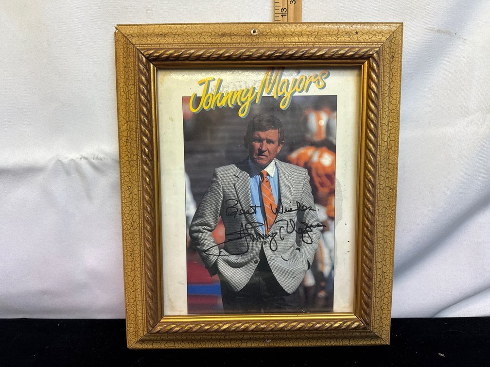 Signed Johny Majors Picture