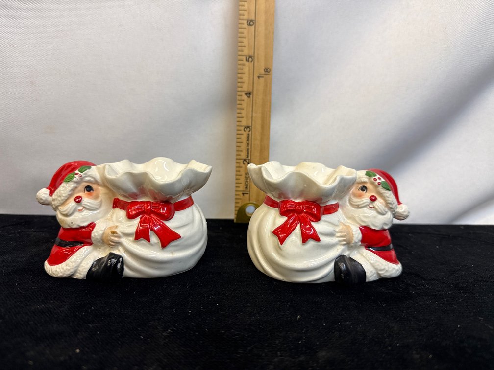 Santa Candle Holders