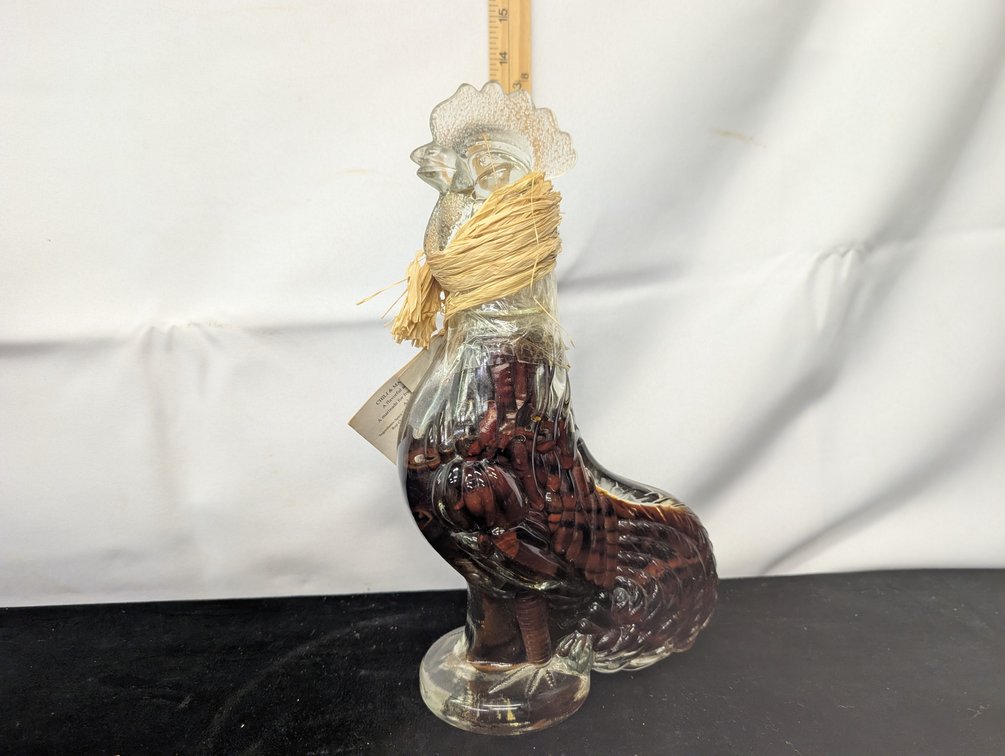 Glass Rooster Cruet