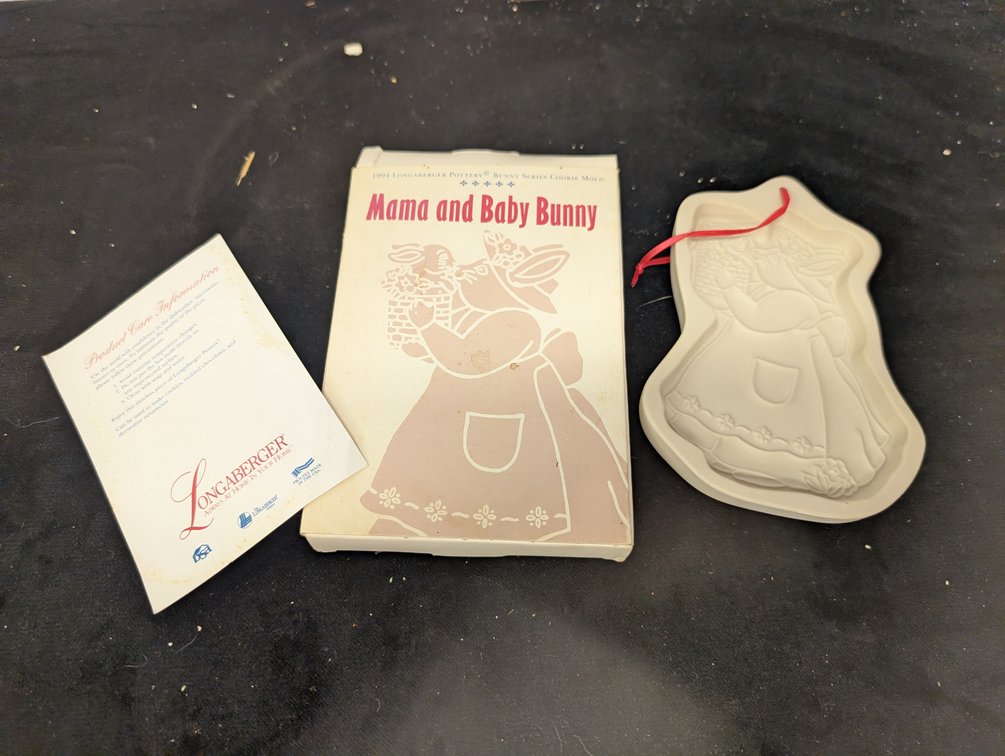 1994 Longaberger Pottery Cookie Mold
