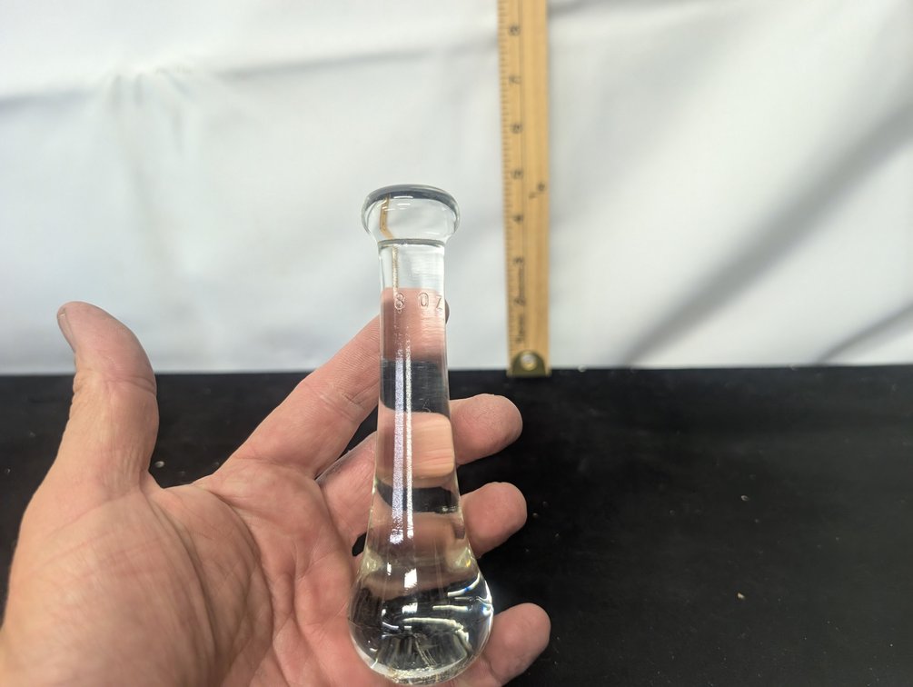 Vintage Apothecary Clear Glass Pestle 8 oz