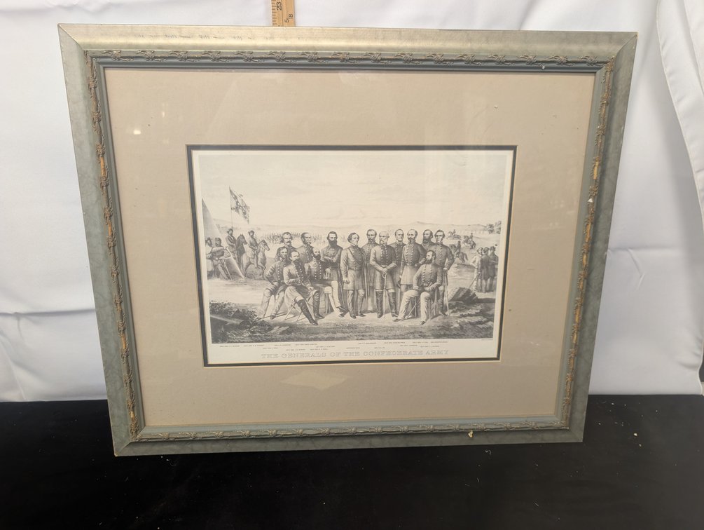 Large Framed Print Confederate Generals