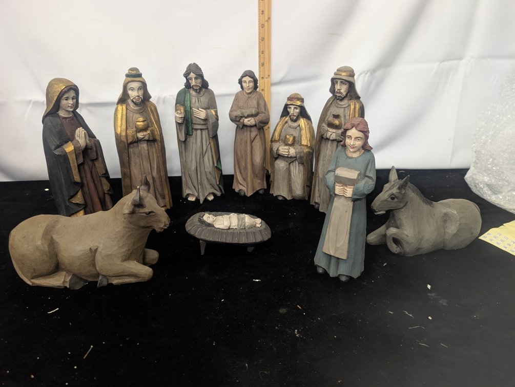 Nativity Scene Looks Hand Carved