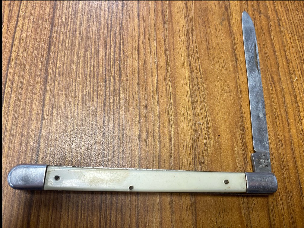 Long Blade Pocket Knife (Melon Tester)