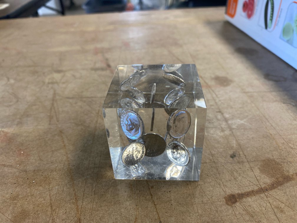Coin Cube Paperweight