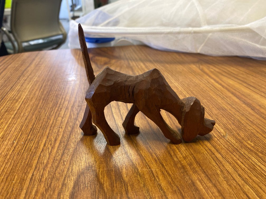 Carved Hound Dog