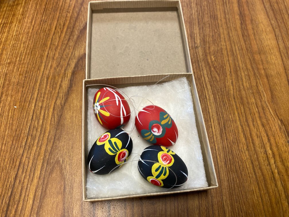 Hand-Painted Wooden Egg Ornaments