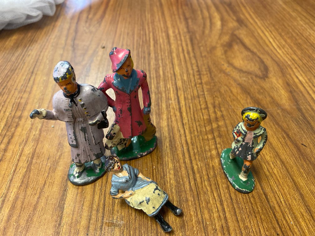 Hand-Painted Metal Miniature Female Figures