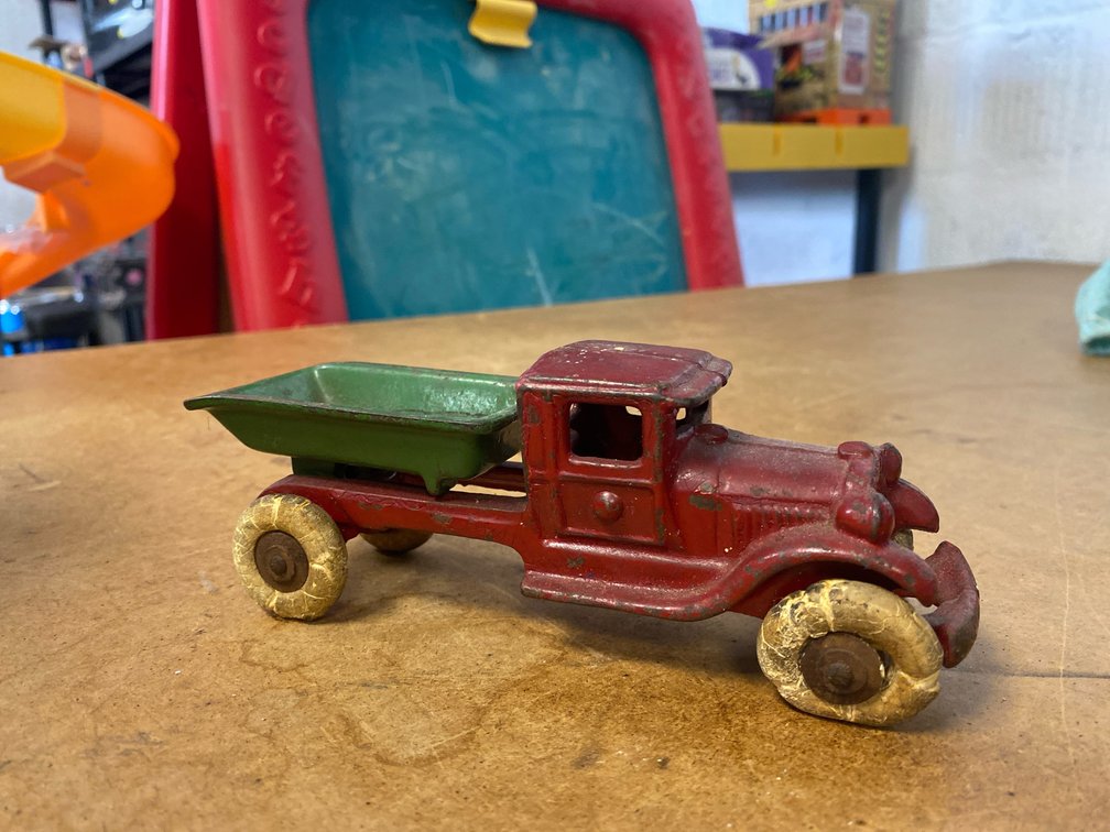 Vintage Cast Iron Dump Truck