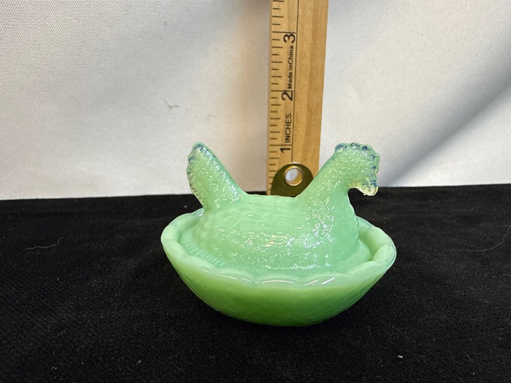 Jade Hen on Nest Salt Cellar