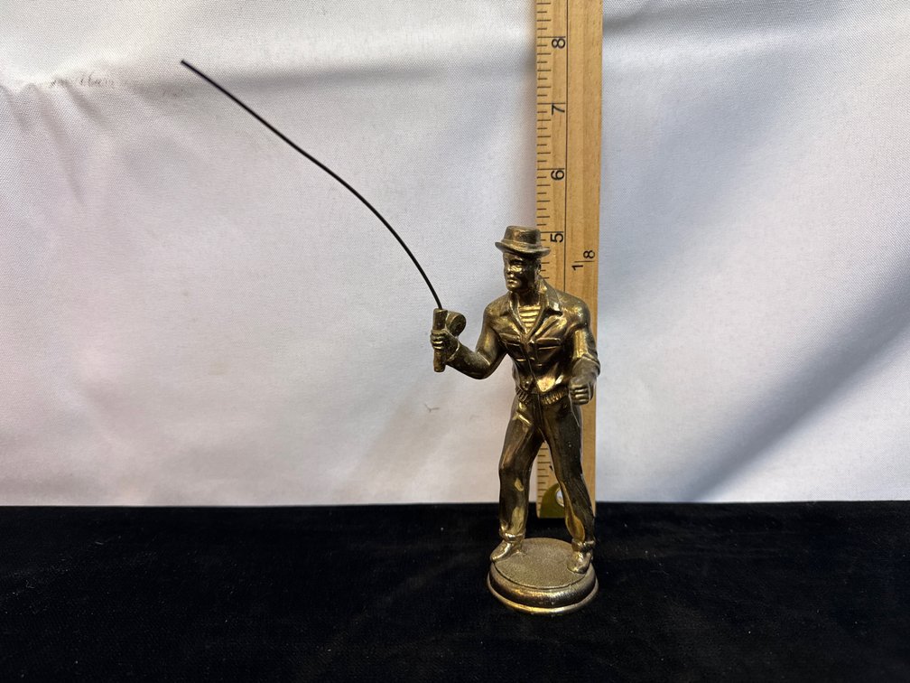 Brass Fisherman Figurine