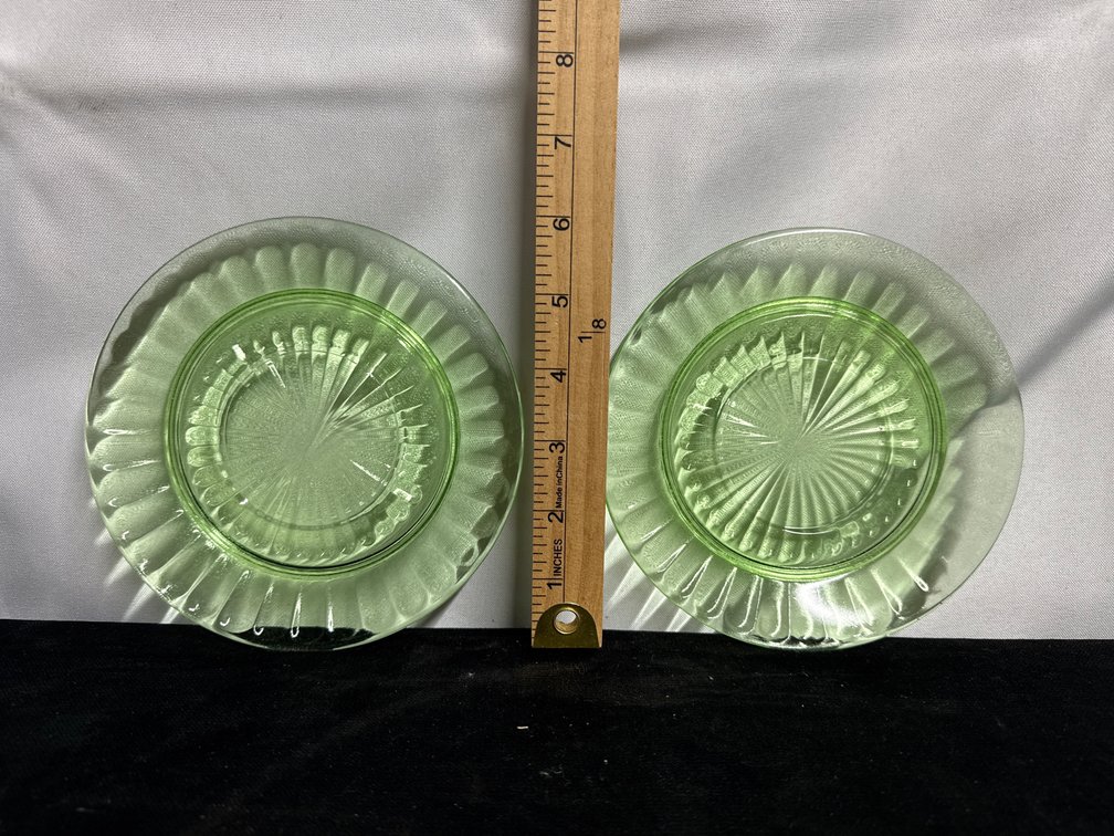 Uranium Glass Salad Plates