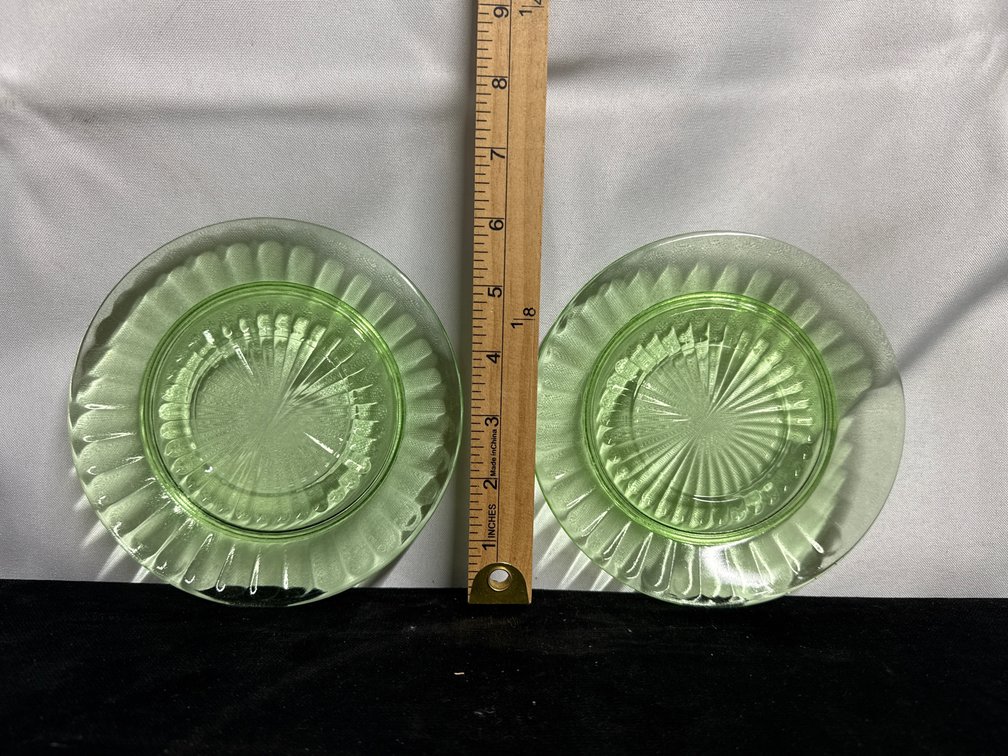 Uranium Glass Salad Plates