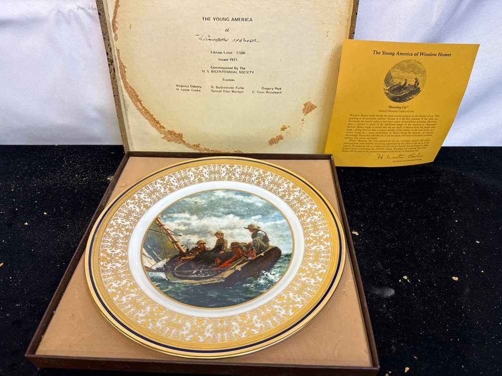 Winslow Homer Collector Plate “Breezing Up”