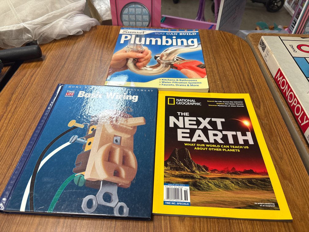 Wiring, Plumbing Books & National Geographic Magazine