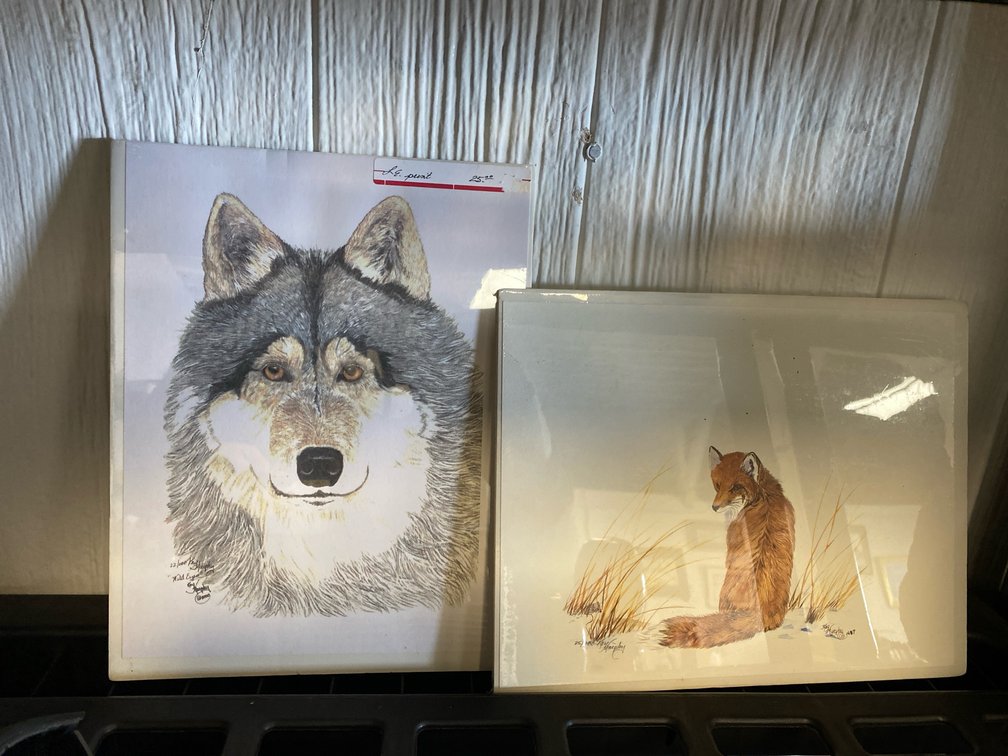 Wolf & Fox Unframed Artwork