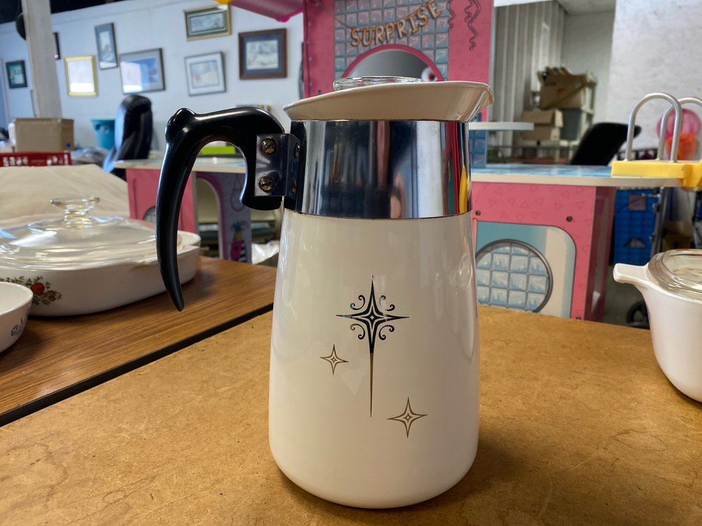 CorningWare Platinum Starburst Stovetop Percolator