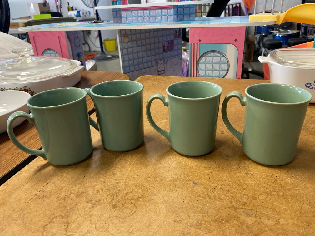 CorningWare Seafoam Green Coffee Mugs
