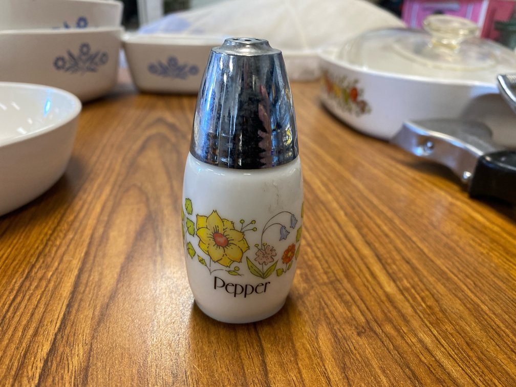 1970s Corelle Meadow Pepper Shaker