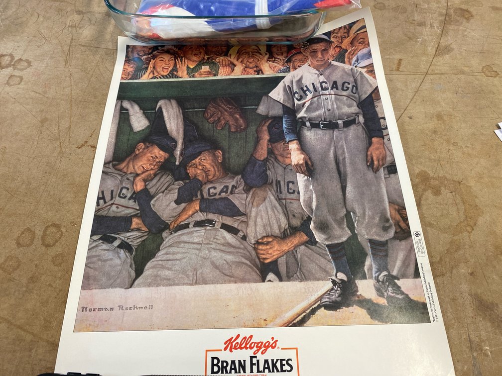 Norman Rockwell's 1948 "The Dugout" Print