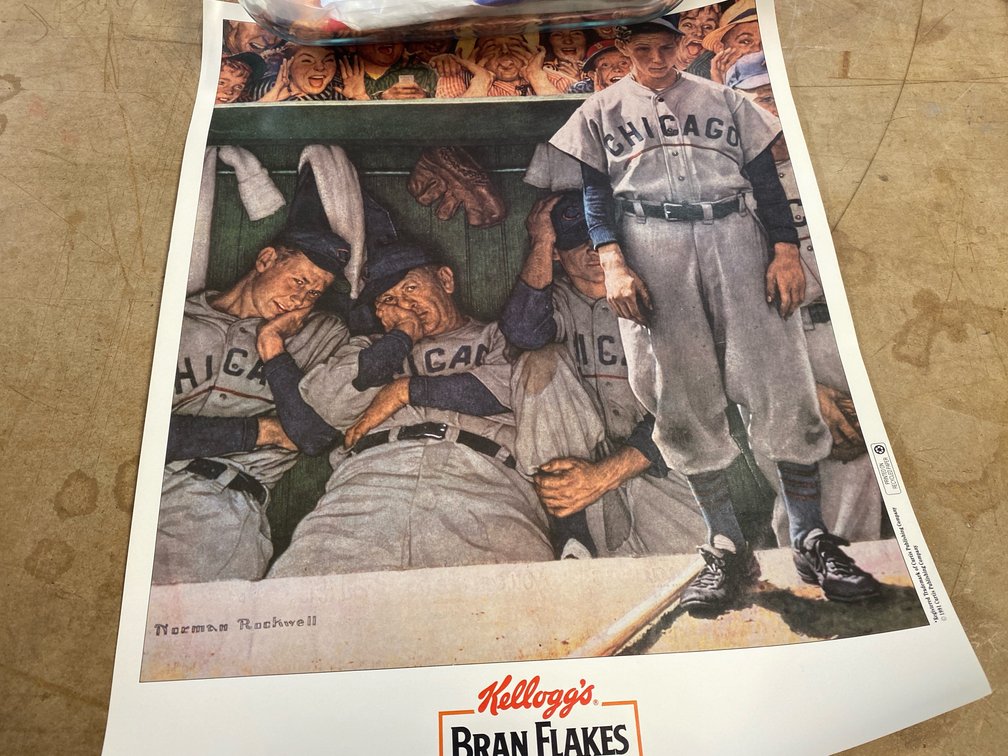 Norman Rockwell's 1948 "The Dugout" Print
