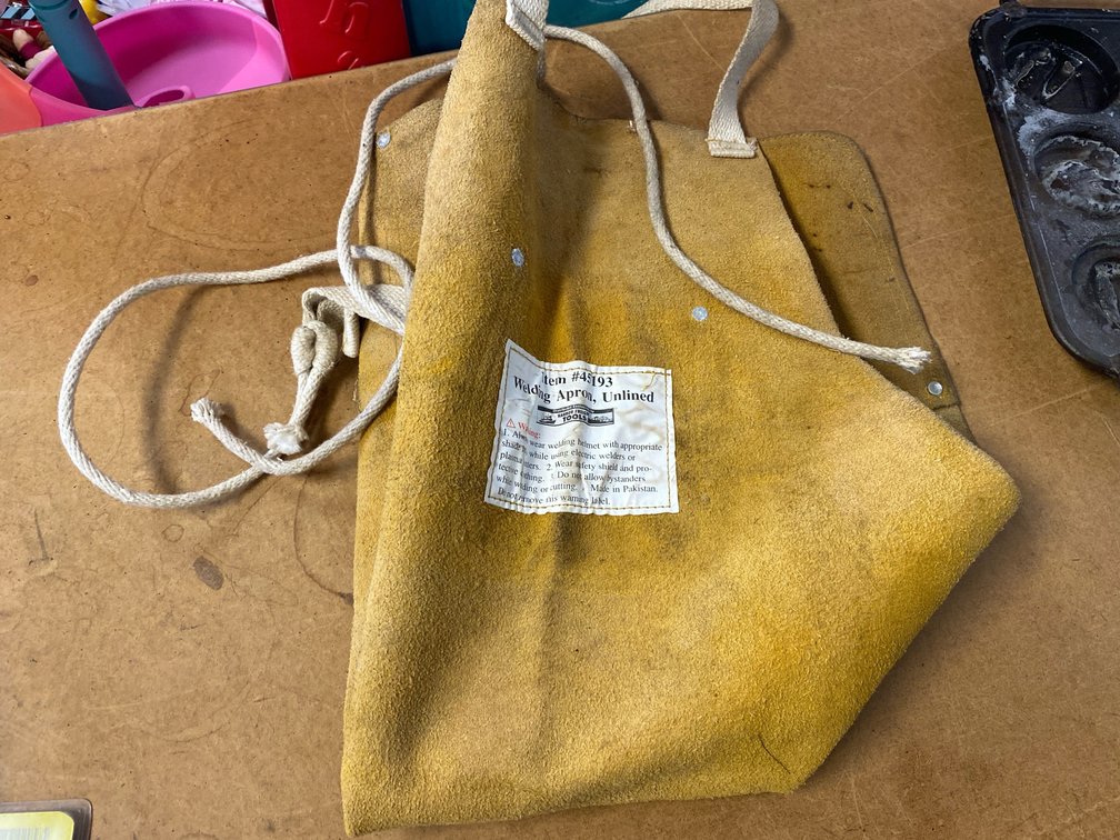 Unlined Split Cowhide Leather Welding Bib Apron