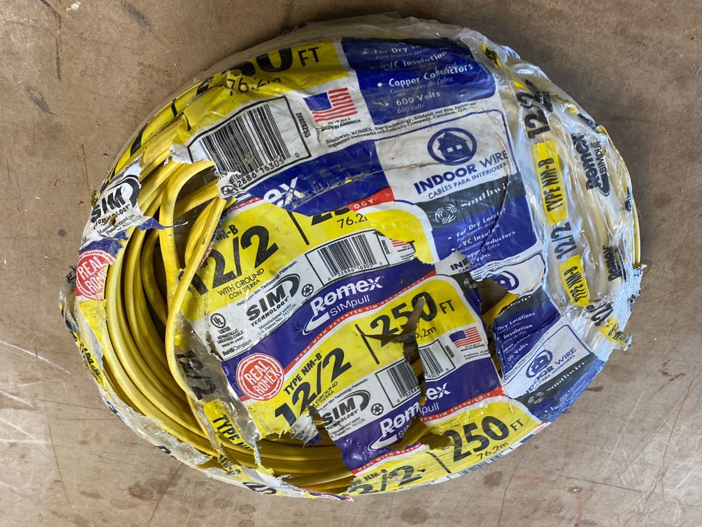 250' 12/2 Solid Romex NM-B Electrical Wire w/Ground