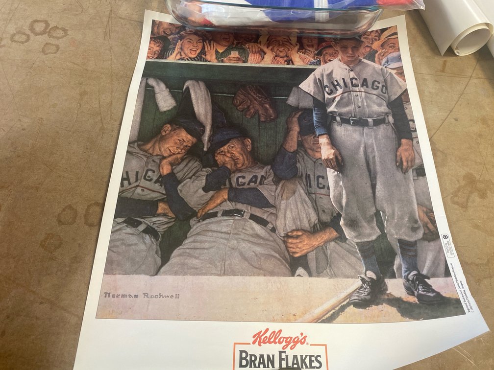 Norman Rockwell's 1948 "The Dugout" Print