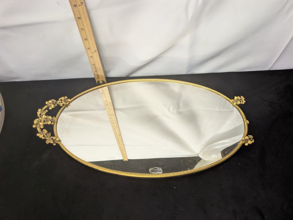 Vintage Mirror Tray Turned Into Wall Mirror