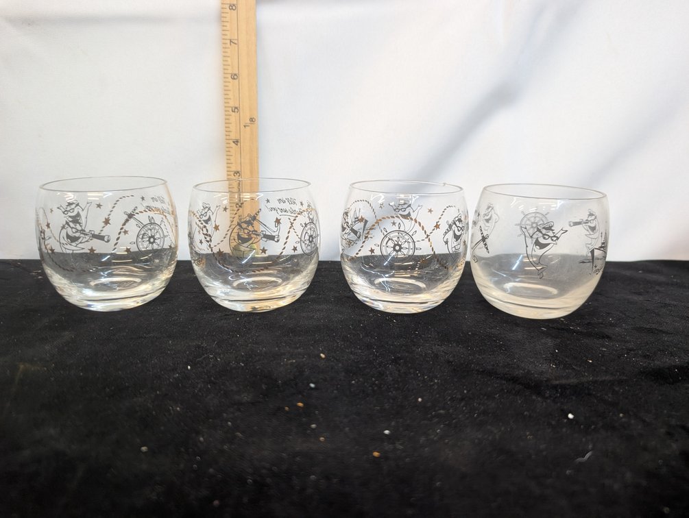 Rare 1970s Star Kist Charlie Drinking Glasses