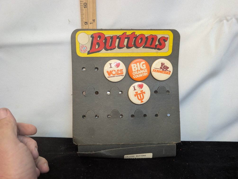 Vintage 2-Sided Store Button Display
