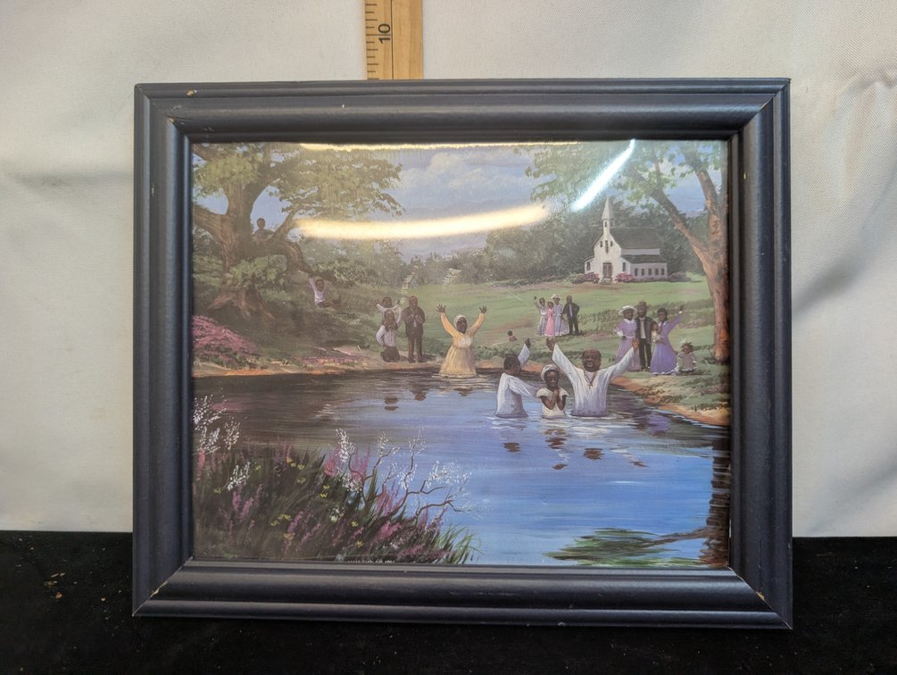 Black Americana Baptism Framed Print