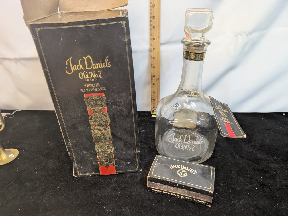 Vintage Jack Daniels Bottle & Matches