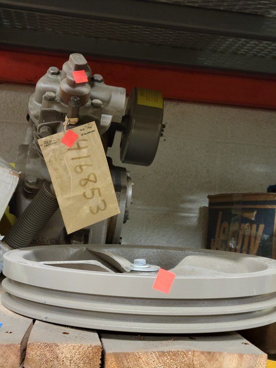 Air Compressor Motor and Flywheel
