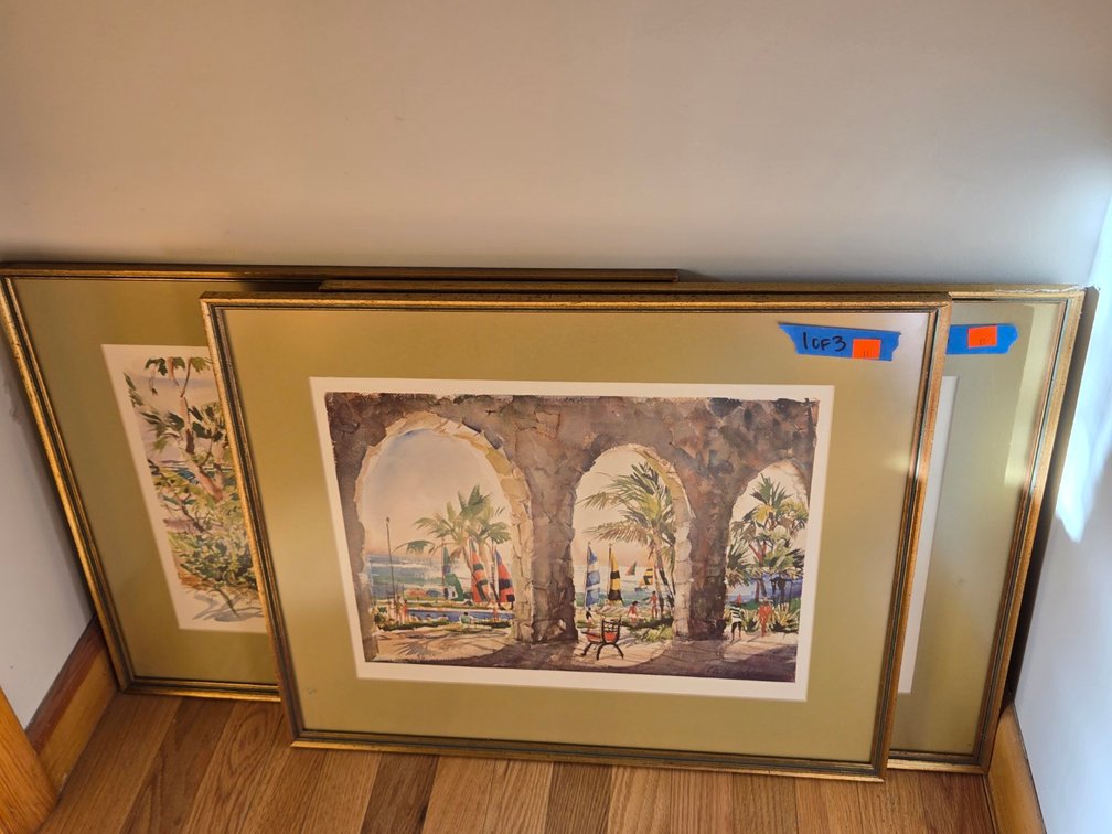 (3) Framed Prints (23"X19")-Hallway