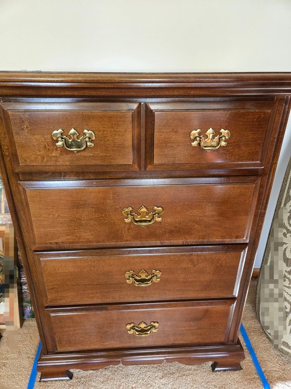 Lexington Cherry Finish Upright Chest Drawers-BR3