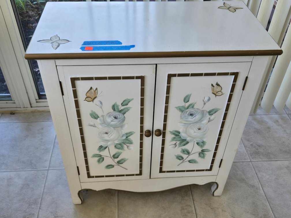 Hand Painted 2-Door Storage Cabinet-Snrm