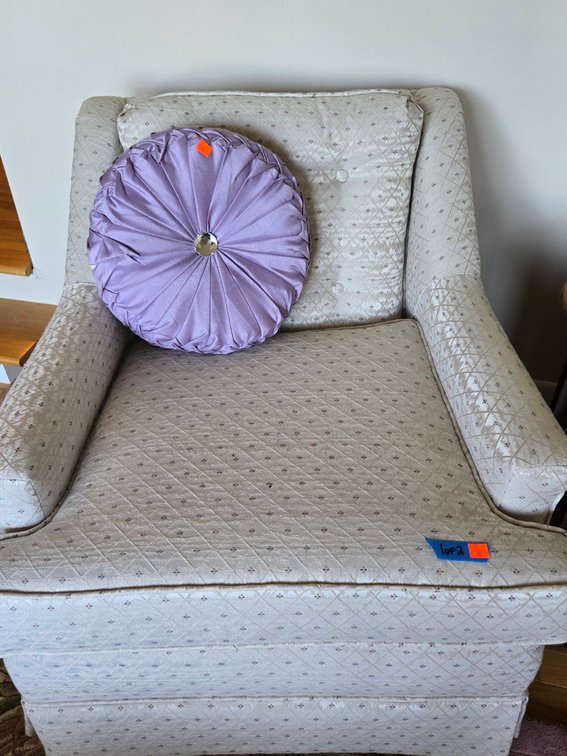 (2) Upholstered Slipper Chairs-LR