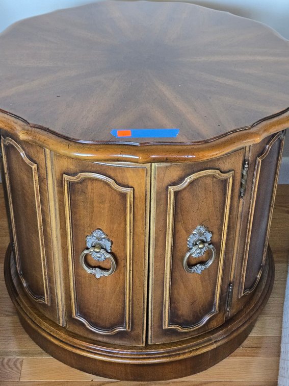 Round End Table French Provincial Style-LR