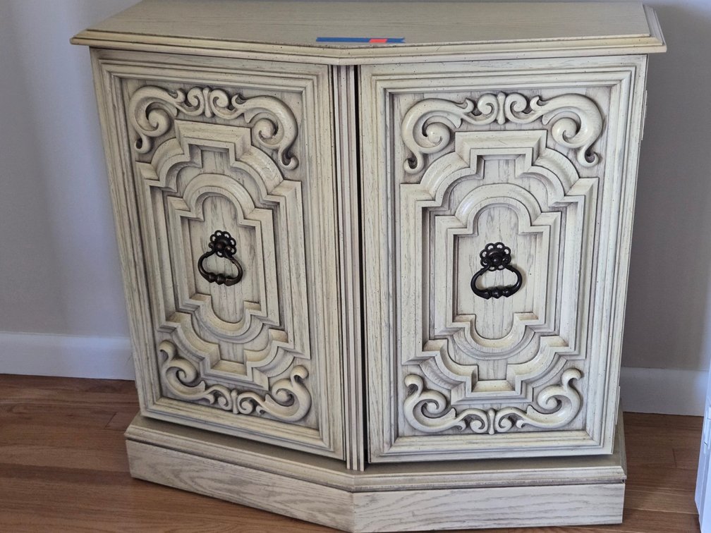 Antique White 2-Door Cabinet-LR